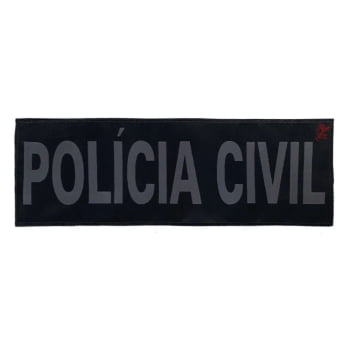 TARJETA POLÍCIA CIVIL 26,,8X9,8CM PRETO - WTC