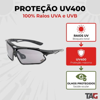 ÓCULOS TÁTICO GHOST COM 3 LENTES UV 400 - TAG