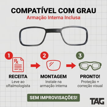 ÓCULOS TÁTICO SHADOW 3 LENTES UV 400 - TAG