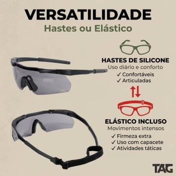 ÓCULOS TÁTICO SHADOW 3 LENTES UV 400 - TAG