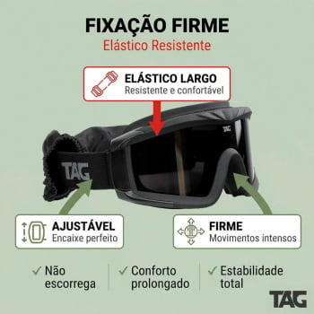 ÓCULOS TÁTICO STORM COM 2 LENTES UV 400 - TAG