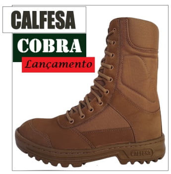 BOTA COTURNO COBRA EB COYOTE COM ZIPER - CALFESA