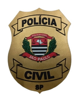 BRASÃO POLICIA CIVIL SP EMBORRACHADO COM VELCRO