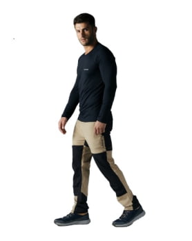 CALÇA TÉCNICA HIKER MASCULINA PRETO E CAQUI - GALÁPAGOS