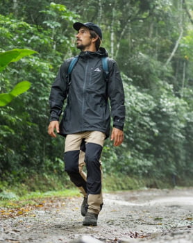CALÇA TÉCNICA HIKER MASCULINA PRETO E CAQUI - GALÁPAGOS