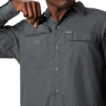 CAMISA SILVER RIDGE 2.0 FPS 50 CINZA GRILL COLUMBIA