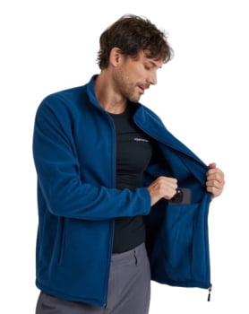 JAQUETA FLEECE KATHMANDU 2.0 MASCULINA AZUL MARINHO - GALÁPAGOS