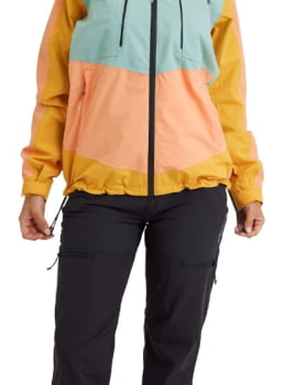 JAQUETA IMPERMEÁVEL DARWIN EVOLUTION 2.0 FEM SALMÃO E AMARELO - GALÁPAGOS