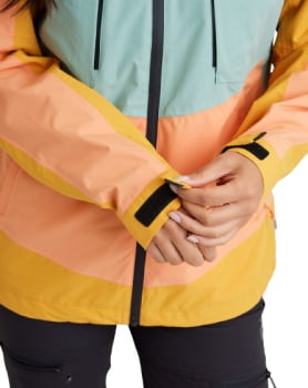 JAQUETA IMPERMEÁVEL DARWIN EVOLUTION 2.0 FEM SALMÃO E AMARELO - GALÁPAGOS