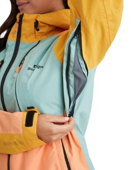 JAQUETA IMPERMEÁVEL DARWIN EVOLUTION 2.0 FEM SALMÃO E AMARELO - GALÁPAGOS