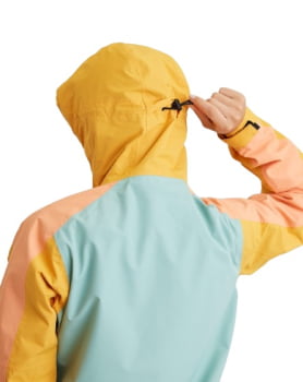 JAQUETA IMPERMEÁVEL DARWIN EVOLUTION 2.0 FEM SALMÃO E AMARELO - GALÁPAGOS