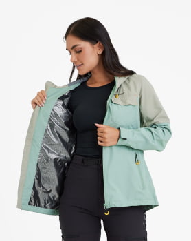 JAQUETA IMPERMEÁVEL DARWIN HEAT FEMININA VERDE - GALÁPAGOS