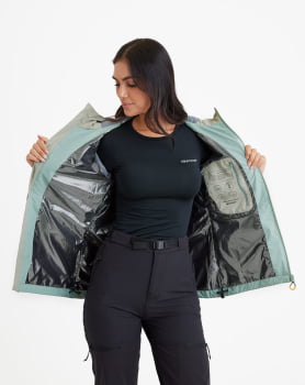 JAQUETA IMPERMEÁVEL DARWIN HEAT FEMININA VERDE - GALÁPAGOS