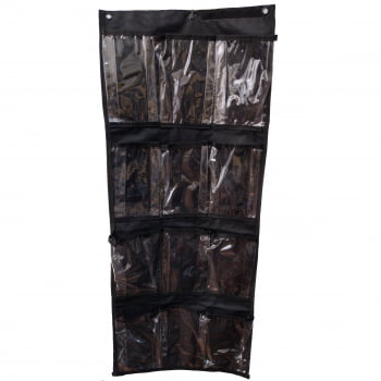 ORGANIZADOR DE ARMÁRIO 12 BOLSOS DOBRÁVEL PRETO ORGANIZADOR DE ARMÁRIO 12 BOLSOS DOBRÁVEL PRETO