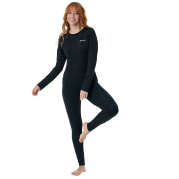BLUSA SEGUNDA PELE LITHIUM THERMO FEMININA PRETA - GALAPAGOS