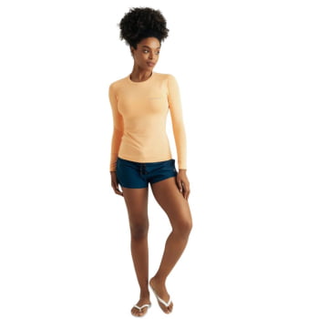BLUSA SEGUNDA PELE UV VELLA FEMININA SALMÃO - GALAPAGOS