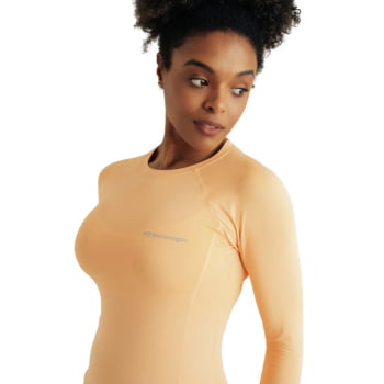 BLUSA SEGUNDA PELE UV VELLA FEMININA SALMÃO - GALAPAGOS