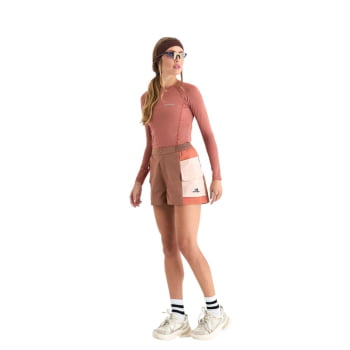 BLUSA SEGUNDA PELE UV VELLA FEMININA TERRACOTA - GALAPAGOS