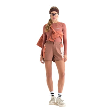 BLUSA SEGUNDA PELE UV VELLA FEMININA TERRACOTA - GALAPAGOS