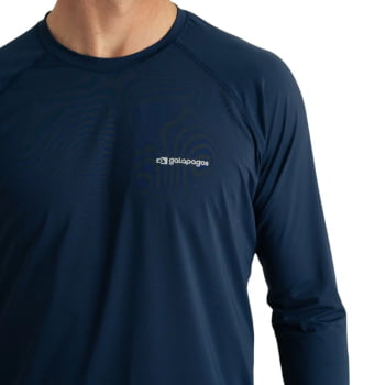 BLUSA SEGUNDA PELE UV VELLA MASCULINA AZUL - GALAPAGOS