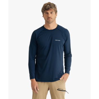 BLUSA SEGUNDA PELE UV VELLA MASCULINA AZUL - GALAPAGOS