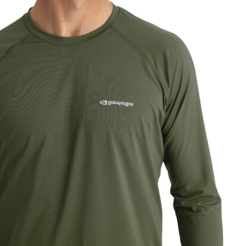 BLUSA SEGUNDA PELE UV VELLA MASCULINA VERDE OLIVA - GALAPAGOS