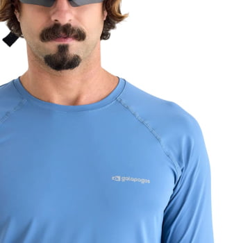 BLUSA SEGUNDA PELE VELLA MASCULINA AZUL INDIGO - GALAPAGOS