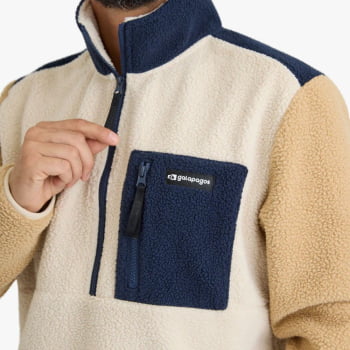 BLUSÃO FLEECE SHERPA UNISSEX OFF WHITE - GALAPAGOS
