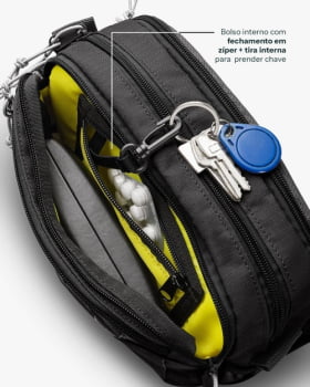 BOLSA POCHETE CAMALEÃO 3L PRETO GALAPAGOS