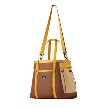 BOLSA TOTE ALL-IN 35L MARROM E BEGE - GALAPAGOS BOLSA TOTE ALL-IN 35L MARROM E BEGE - GALAPAGOS