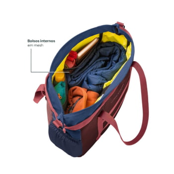 BOLSA TOTE ALL-IN DAILY MARINHO E BORDO - GALAPAGOS