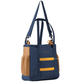 BOLSA TOTE ALL-IN DAILY MARINHO E CARAMELO - INVICTUS