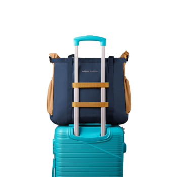 BOLSA TOTE ALL-IN DAILY MARINHO E CARAMELO - INVICTUS