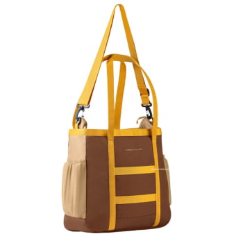 BOLSA TOTE ALL-IN DAILY MARROM E BEGE - INVICTUS