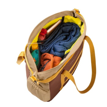 BOLSA TOTE ALL-IN DAILY MARROM E BEGE - INVICTUS