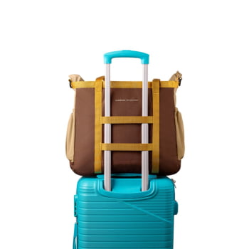 BOLSA TOTE ALL-IN DAILY MARROM E BEGE - INVICTUS