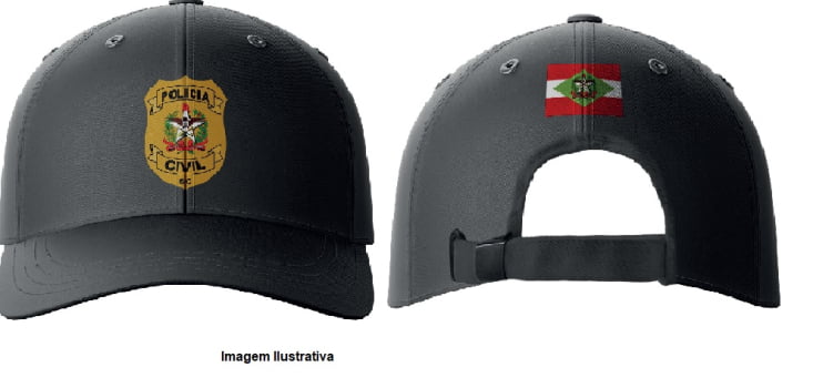 BONÉ POLICIA CIVIL DE SANTA CATARINA PCSC ALGODÃO PRETO