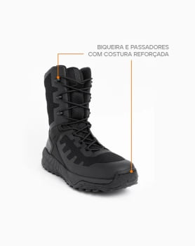 BOTA  ARION 2.0 8” PRETA  - INVICTUS