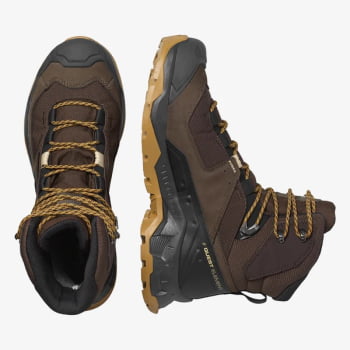 BOTA QUEST ELEMENT GORE-TEX MASCULINA MARROM SALOMON