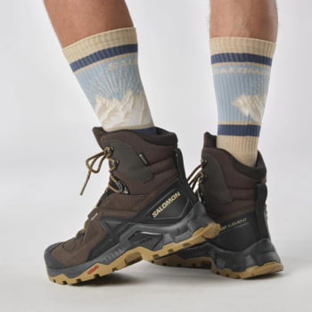 BOTA QUEST ELEMENT GORE-TEX MASCULINA MARROM SALOMON