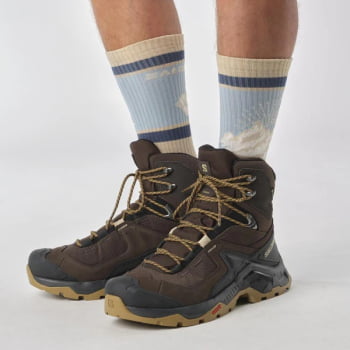 BOTA QUEST ELEMENT GORE-TEX MASCULINA MARROM SALOMON