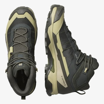 BOTA X ULTRA 5 MID GTX MASCULINA CINZA E VERDE - SALOMON