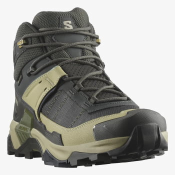BOTA X ULTRA 5 MID GTX MASCULINA CINZA E VERDE - SALOMON