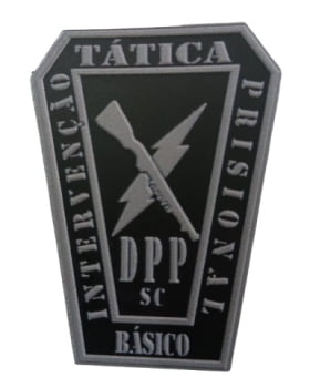 BRASÃO INTERVENÇÃO TÁTICA PRISIONAL DPP SC EMBORRACHADO VELCRO