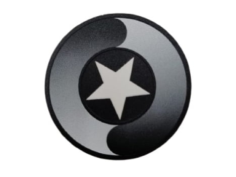 BRASÃO PMSC NEGATIVO EMBORRACHADO COLETE COM VELCRO