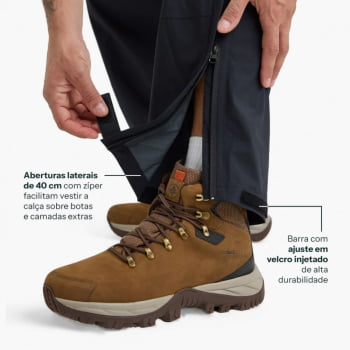 CALÇA IMPERMEÁVEL DARWIN STORM MASCULINA PRETA - GALAPAGOS