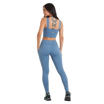 CALÇA LEGGING ADRENALINE FEMININA AZUL - GALAPAGOS
