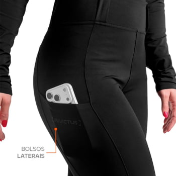 CALÇA LEGGING COM PASSANTE BELTFIT FEMININA PRETA - INVICTUS