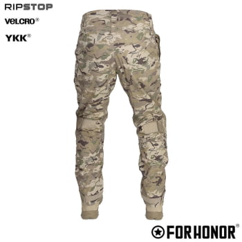 CALÇA TÁTICA F3 COM JOELHEIRA CAMUCAAT - FOR HONOR