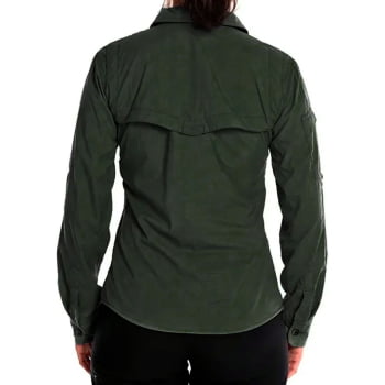 CAMISA TÉCNICA HARD SAFARI UV50+ FEMININA VERDE MUSGO - HARD ADVENTURE
